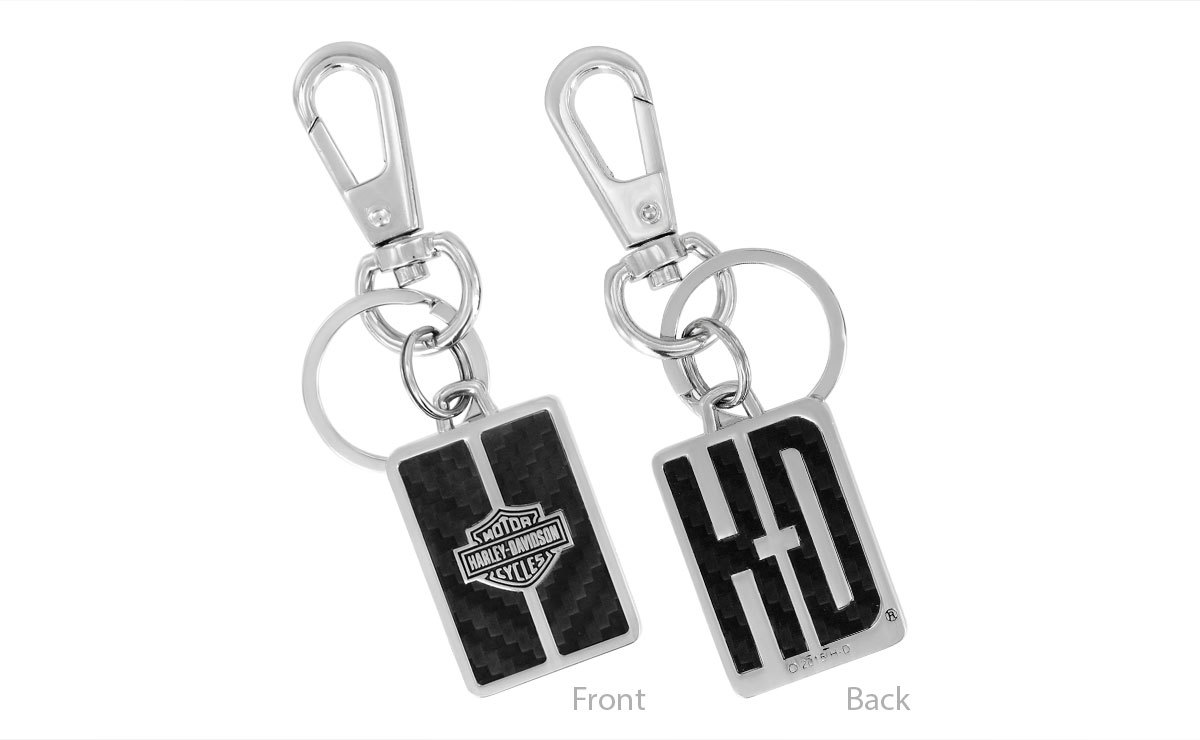 Harley Davidson Carbon Fibre inlay Key Ring